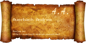 Auerbach Andrea névjegykártya