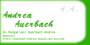 andrea auerbach business card